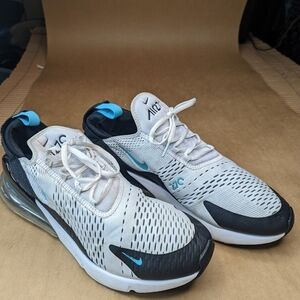Nike Air Max 270 White Black Running Shoes AH8050-100 Men Size 14